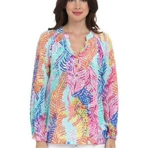 Lilly Pulitzer 100% Silk Elsa Blouse